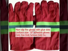 Niepoślizgowe rękawiczki przeciwpożarowe z kropkami kleju Uniform size 97 rękawiczki klejące Drill, Fire Drill, School Drill, etc.