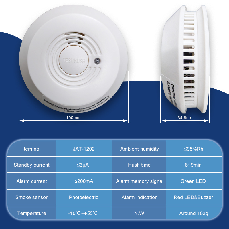 Standalone Smoke/Fire Detector Wireless Smoke Detector Fire Smoke Alarm Alarm Accessories for Home Security