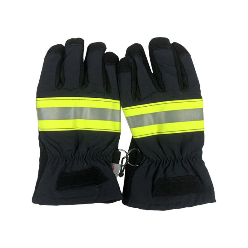 Aramid Fireproof Gloves 17 Model, Leather Palm Heat Resistant Gloves, Fire Fighting Safety Gloves for Rescue with Waterproof