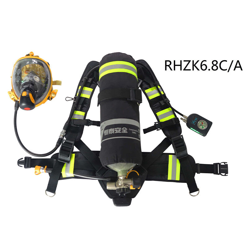 Positive Pressure Firefighting Air Respirator RHZK6.8/B Carbon Fiber 6.8L Breathing Apparatus For Industrial Fire Rescue Emergency Response