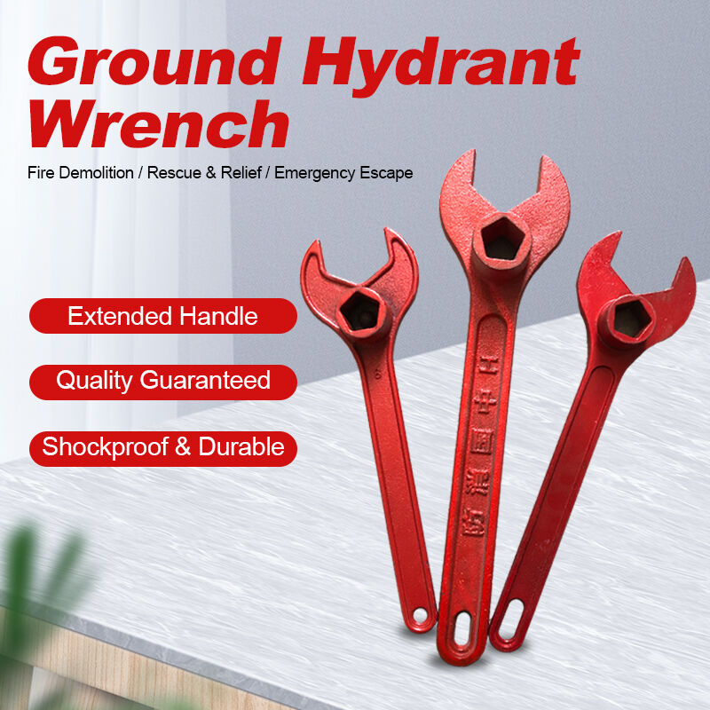 Heavy Duty Fire Hydrant Wrench Five-Point Star Opening Cast Steel Wrench For Above Ground Hydrant Maintenance And Emergency