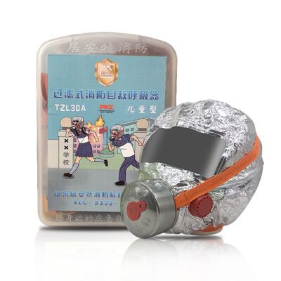 Dziecięca maska pełnotwarzowa z filtrem do samodzielnej ewakuacji, regulowany pasek, 30 minut ochrony przed CO, dymem i toksycznymi gazami