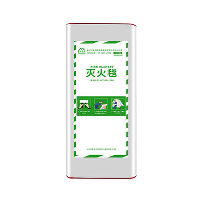 1.5x1.5m EN 1869 Koce przeciwpożarowe odporne na ciepło 500°C Koce przeciwpożarowe ze szklankowej włókna z obudową z PVC do kuchni Restauracji warsztaty